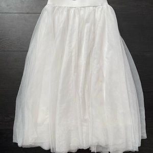 White Tulle Skirt XS